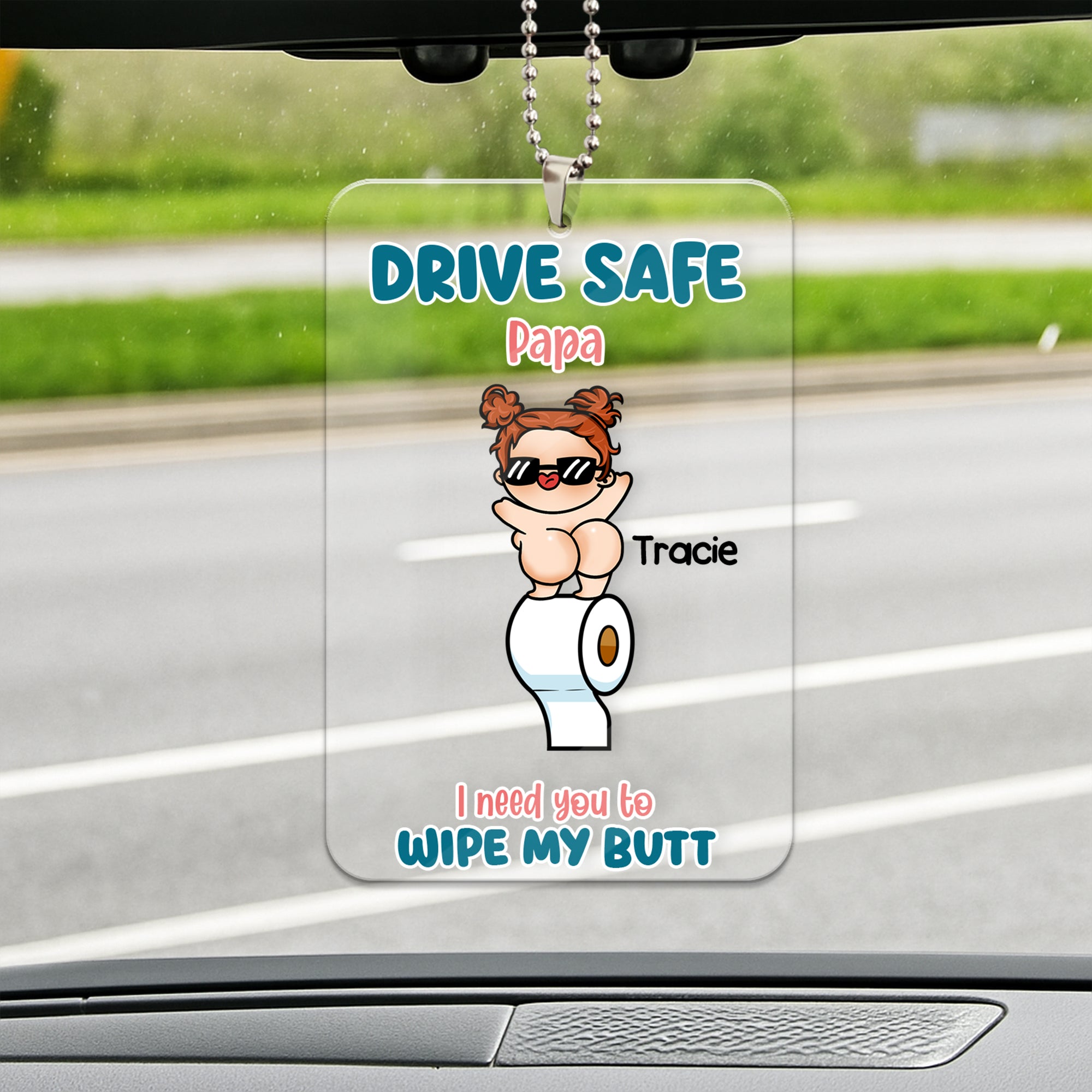 Personalized Drive Safe Papa Car Ornament