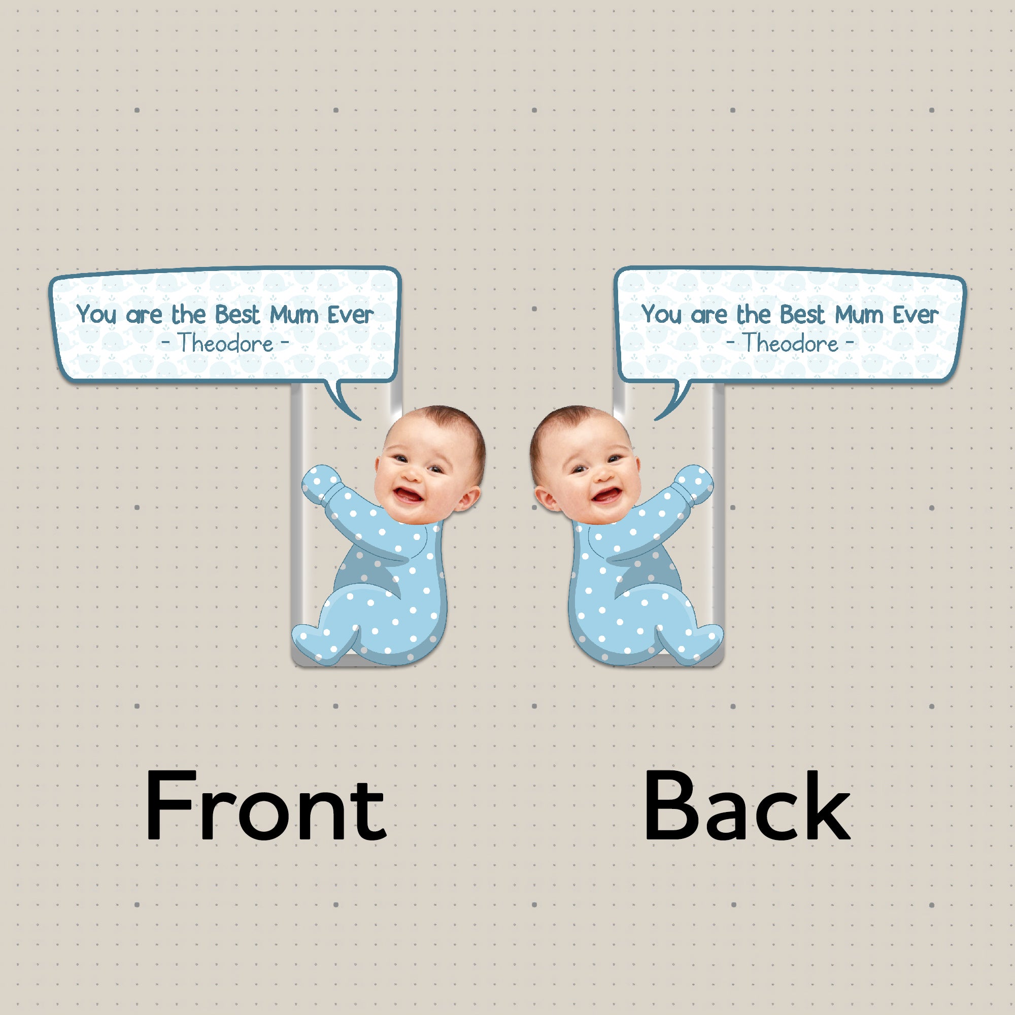 Custom Baby Photo Desk Decor – Personalized Monitor Corner Decoration – Mother’s Day Gift for Mom